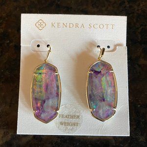 Kendra Scott Faceted Elle Gold Drop Earrings